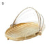 Rattan Mesh-Covered Handwoven Food and Fruit Storage Basket for Pest-Free Storage