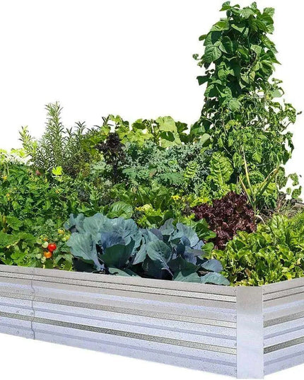 Extra-Large Galvanized Metal Raised Garden Bed with Advanced Drainage Features