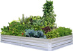 8x4ft - Galvanized Metal Planter Box with Drainage System