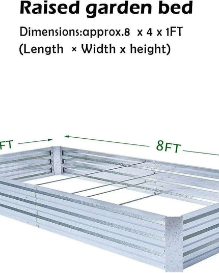 Extra-Large Galvanized Metal Raised Garden Bed with Advanced Drainage Features