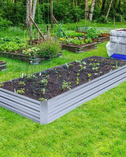 Extra-Large Galvanized Metal Raised Garden Bed with Advanced Drainage Features