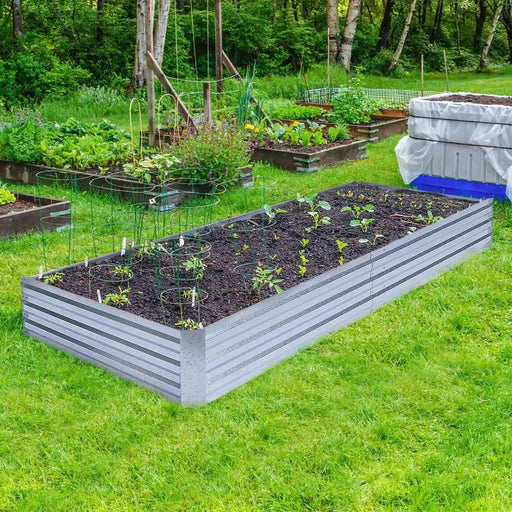8x4ft - Rust-Proof Metal Garden Bed with Efficient Drainage System