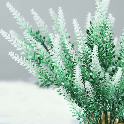 AliKopy 14" Artificial Lavender Flower Stems - Set of 4, Realistic Gre