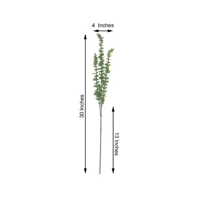 AliKopy 30" Frosted Green Artificial Eucalyptus Branches - Set of 3, R