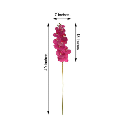 AliKopy 40" Tall Fuchsia Artificial Silk Orchid Flower Bouquets - 2 St