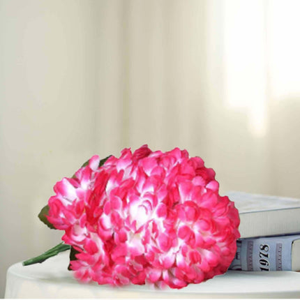 AliKopy 4 Fuchsia Artificial Silk Chrysanthemums - 56 Faux Flowers, Re
