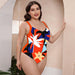Sunny Days Printed Round Neck One-Piece Swimsuit