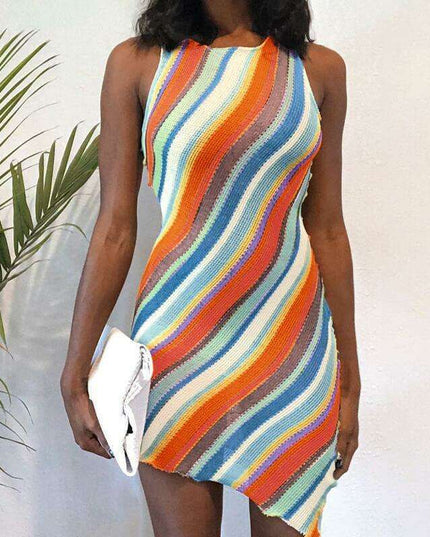 Colorful Bohemian Striped Dress - Essential Summer Wear for Women