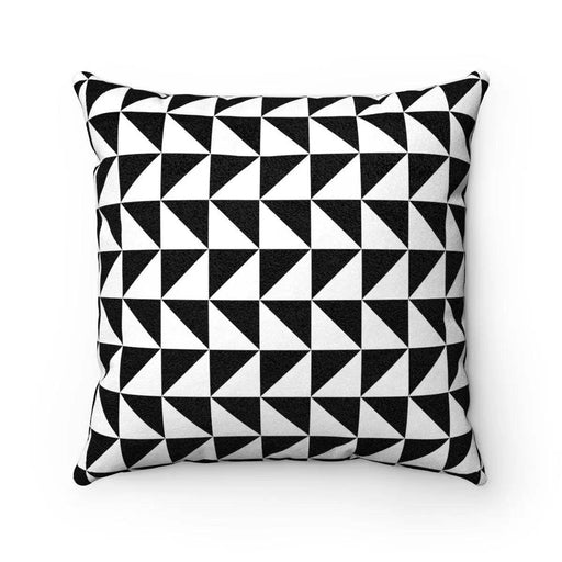 Reversible Geometric Pattern Throw Pillow with Microfiber Insert