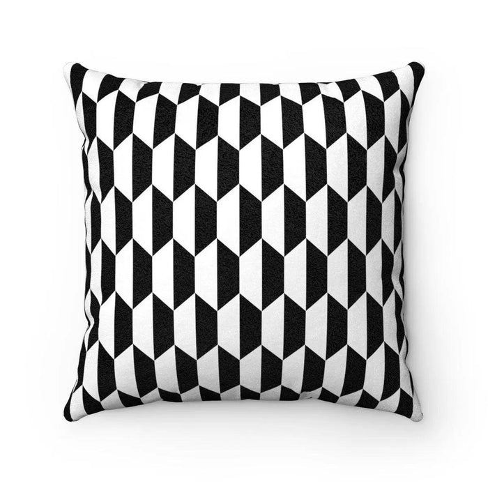 Geometric animal-friendly microfiber decorative pillow w/insert - Très Elite