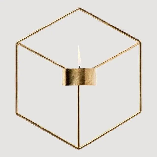Geometric Candlestick Metal Nordic Wall Candle Holder - Très Elite