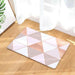 Pink Champagne Hexagon Honeycomb Geometric Bedroom Rug - Elegant Addition for Cozy Spaces