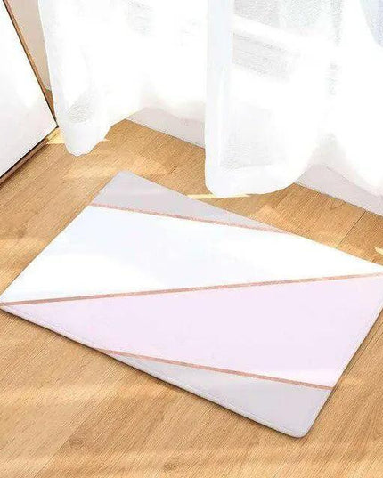 Elegant Blush Champagne Honeycomb Geometric Area Rug - A Modern Accent for Your Home