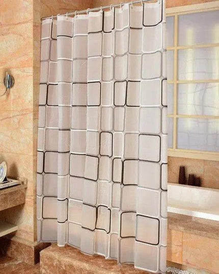 Chic Waterproof Geometric Pattern Shower Curtain for Contemporary Spaces