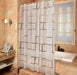 Stylish Geometric Bathroom Curtain with Waterproof Design