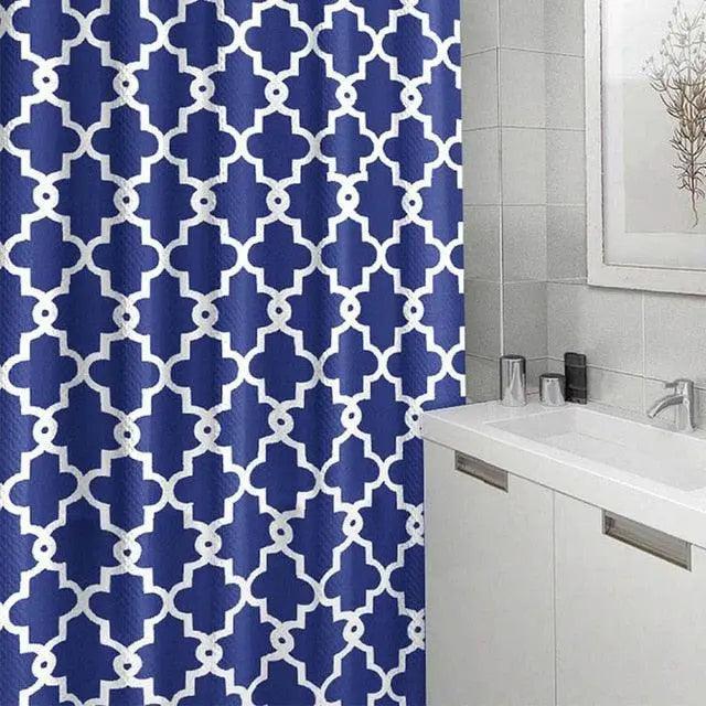 Vibrant Geometric Waterproof Shower Curtain - Premium Polyester with Eye-Catching Digital Designs