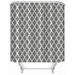 Chic Waterproof Geometric Shower Curtain Set with 12 Hooks