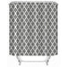 Unique Geometric Design Waterproof Shower Curtain Set with 12 Hooks