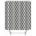 Chic Waterproof Geometric Shower Curtain Set with 12 Hooks