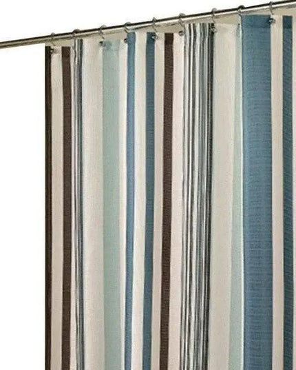 Chic Waterproof Geometric Shower Curtain Set with 12 Hooks