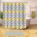 Geometric Patterned Shower Curtain with Water-Resistant Finish