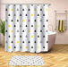 Geometric Patterned Shower Curtain with Water-Resistant Finish