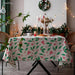 Christmas Village Festive Tablecloth Set - Colorful Holiday Home Decor Cover