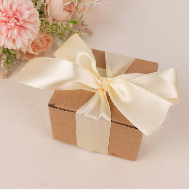 AliKopy 50 Yards 1.5" Ivory Satin Ribbon - Durable & Elegant Finish