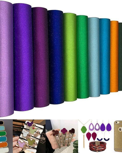 Sparkling Faux Leather Glitter Craft Sheets for Imaginative Creations