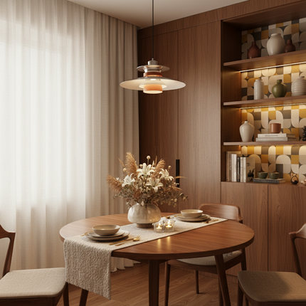 Retro Layered Pendant Light | Mid-Century Modern E27