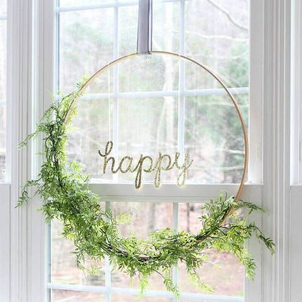 AliKopy 40" Gold Heavy Duty Metal Hoop Wreath - Durable Floral Hoop
