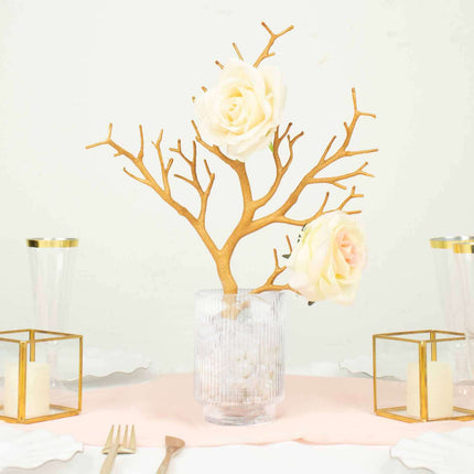 AliKopy 10-Pack Metallic Gold Manzanita Tree Branches, 14" Centerpiece