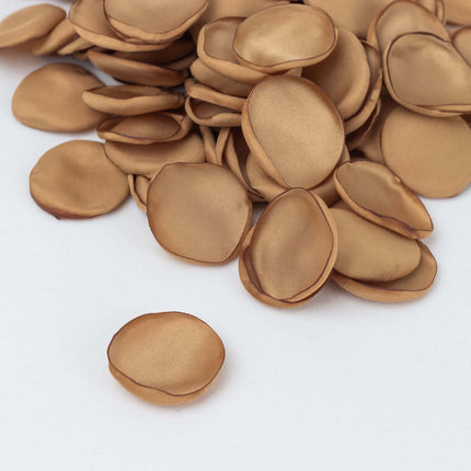 AliKopy 400-Pack Gold Matte Silk Rose Petals - Life-Like Round Confett
