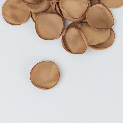 AliKopy 400-Pack Gold Matte Silk Rose Petals - Life-Like Round Confett