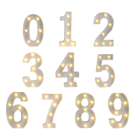 Gold White Luminous 26 English LED Letter Night Light Alphabet Number Lamp Christmas Wedding Birthday Party Propose Decoration