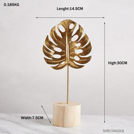 Personalized Vintage Ginkgo Leaf Metal Wall Art - Retro Chic Home Decoration