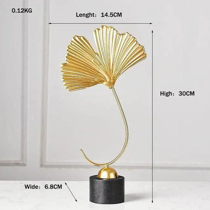 Personalized Vintage Ginkgo Leaf Metal Wall Art - Retro Chic Home Decoration
