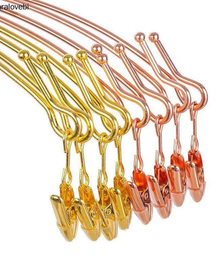Elegant Gold Alloy Hangers - Chic Organization for Lingerie & Undergarments