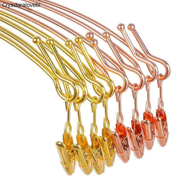 Elegant Gold Alloy Hangers - Chic Organization for Lingerie & Undergarments