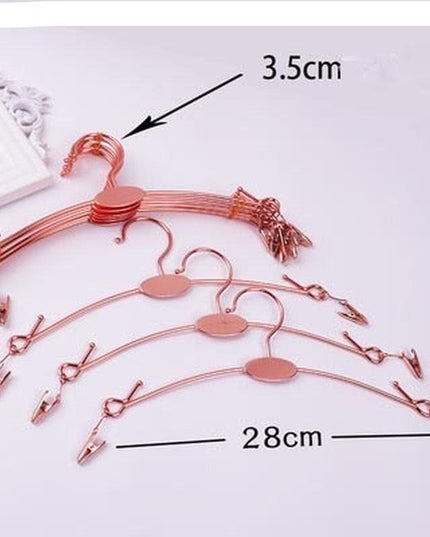Elegant Gold Alloy Hangers - Chic Organization for Lingerie & Undergarments