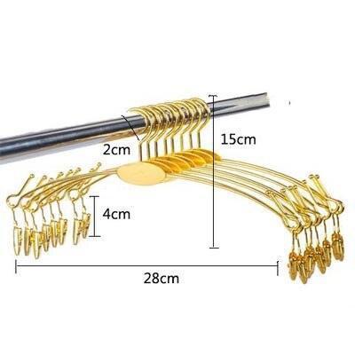 Elegant Gold Alloy Hangers - Chic Organization for Lingerie & Undergarments