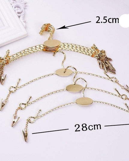 Elegant Gold Alloy Hangers - Chic Organization for Lingerie & Undergarments