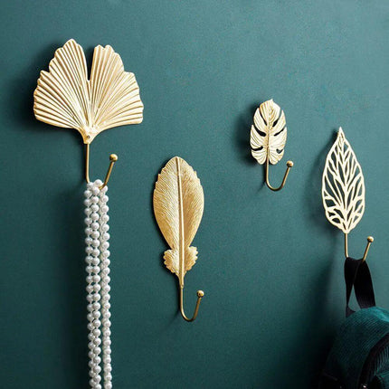 Chic Gold Aluminum Wall Hook - Functional Elegance for Modern Spaces