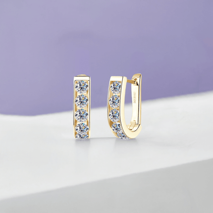 Timeless Radiance: 1 Carat Moissanite Sterling Silver Earrings