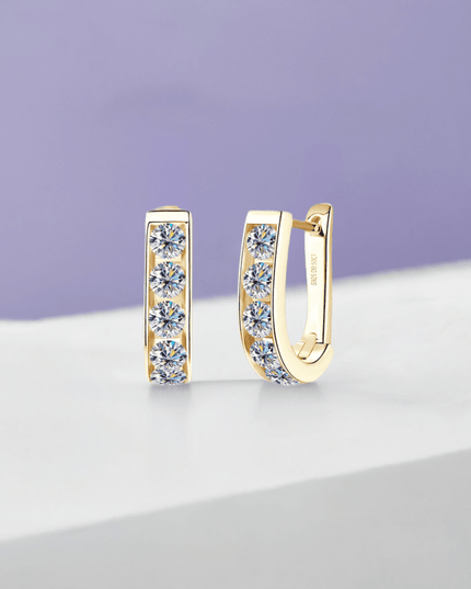 Timeless Radiance: 1 Carat Moissanite Sterling Silver Earrings