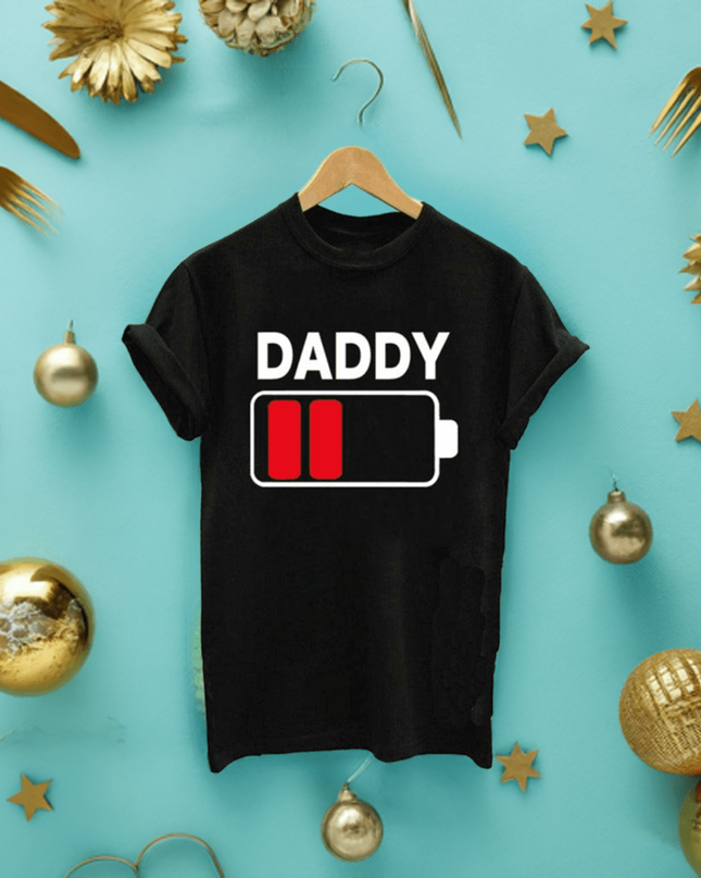 "DADDY Battery" Matching Round Neck Tee Set for Father & Son