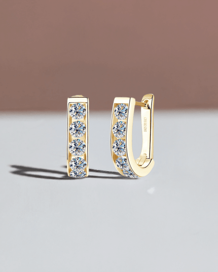 Timeless Radiance: 1 Carat Moissanite Sterling Silver Earrings