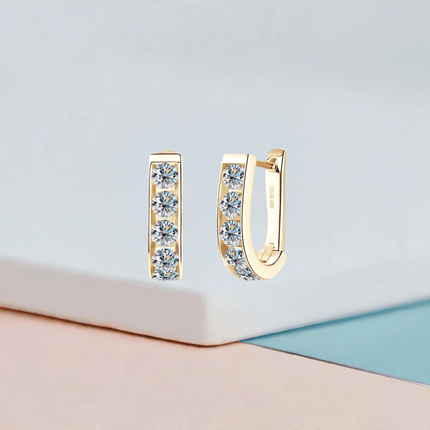 Timeless Radiance: 1 Carat Moissanite Sterling Silver Earrings