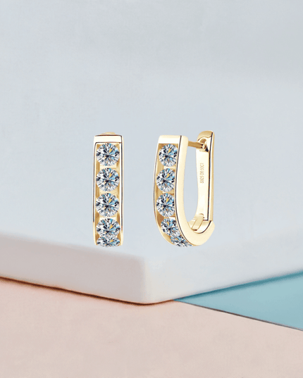 Timeless Radiance: 1 Carat Moissanite Sterling Silver Earrings