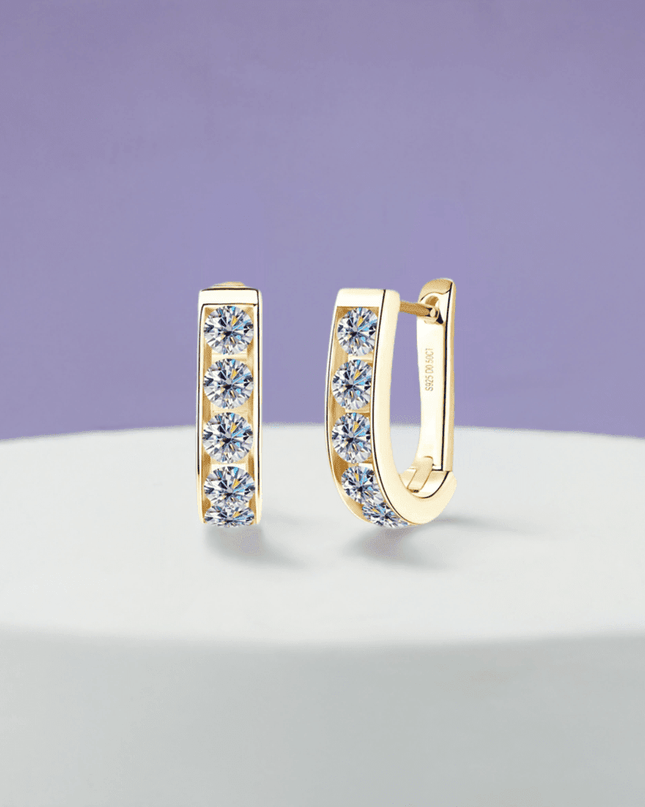 Timeless Radiance: 1 Carat Moissanite Sterling Silver Earrings